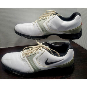 Nike Golf Lunarlon Lunar Saddle Leather Spiked Shoes 13M 551456-100